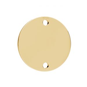 Conector colgante de oro - placa redonda*oro AU 585*LKZ14K-50278 - 0,30 15x15 mm