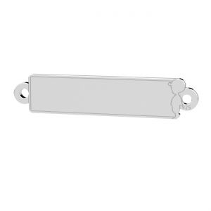 Conector colgante, chico, placa rectangular para grabar*plata AG 925*LKM-3387 - 0,50 5x23,6 mm