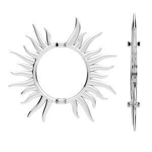 Colgante sol - engaste de perlas*plata AG 925*ODL-01468 17,6x18 mm