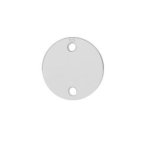 Conector colgante - placa de grabado redonda*plata AG 925*LKM-3395 - 0,40 10x10 mm