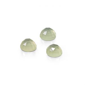 Roseta Redonda Facetada - Ágata Verde Menta 4 MM
