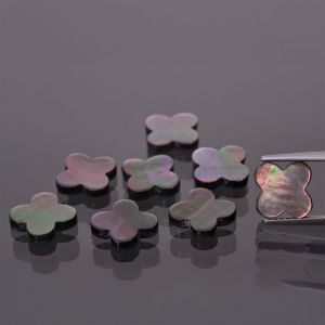 Trébol de concha negra 8x8 MM