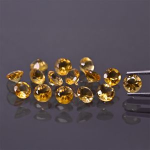 Piedra redonda, cono - citrino 3 MM
