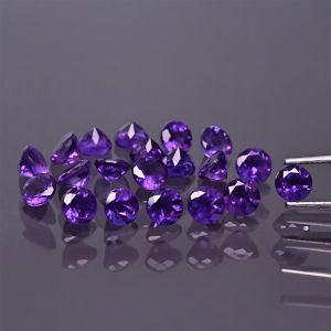 Piedra redonda, cono - Amatista 3 MM
