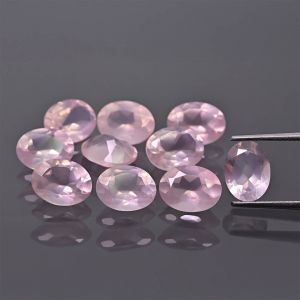 Piedra ovalada, cono - Cuarzo Rosa 6x4 MM