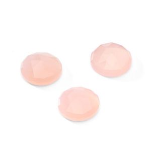 Piedra redonda, corte rosa - Cuarzo rosa 15,2 MM