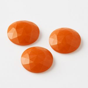 Piedra redonda, corte rosa - Jade naranja 15,2 MM