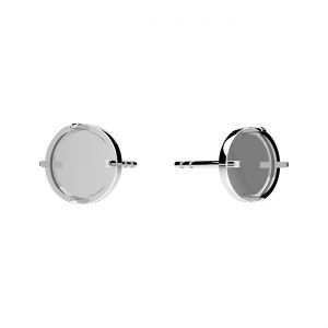 Pendiente de perno - trébol, base para pegar cristales*plata AG 925*KLS OWS-01029 7,3x7,3 mm