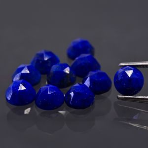 Piedra redonda, corte rosa - Lapis lazuli 6 MM