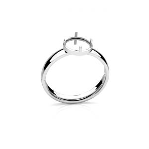 Anillo universal con gran montura para resina*plata AG 925*U-RING OWS-01032 7,3x7,3mm
