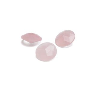 Piedra redonda, corte cónico - Cuarzo rosa 12 MM