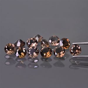 Piedra redonda, corte cónico - Cuarzo ahumado 2 MM
