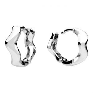 Gancho inglés - pendiente redondo con rayos*plata AG 925*BZO OWS-01123 12,8x14 mm