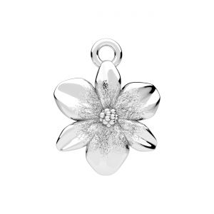 Colgante - flor, lila*plata AG 925*CON-1 ODL-01624 12x15 mm