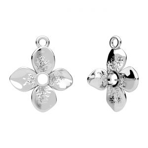 Colgante - engaste para piedras naturales redondas de 6mm*plata AG 925*CON-1 OWS-01188 16,7x19,4 mm