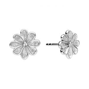 Pendiente colgante de perno - flor nomeolvides*plata AG 925*KLS ODL-01625 9x9 mm