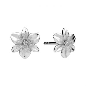 Pendiente colgante de perno - flor nomeolvides*plata AG 925*KLS ODL-01627 9x9 mm