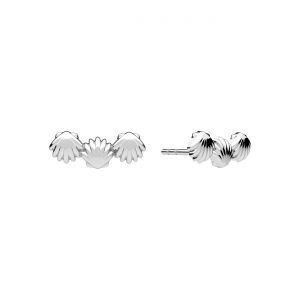 Pendiente colgante de perno - flor nomeolvides*plata AG 925*KLS ODL-01611 4,5x11,5 mm