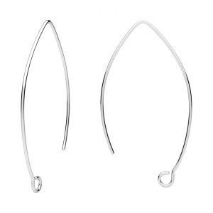 Anilla abierta - tipo pez*plata AG 925*BRY 6 0,85x22x42 mm