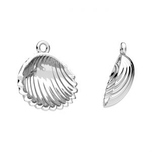 Colgante - engaste perla concha 6mm*plata AG 925*CON-1 ODL-01620 15,7x17 mm