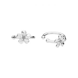 Aro para la oreja - con bolas*plata AG 925*KLN ODL-01622 6,8x12,5 mm