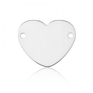 Connector pendant - heart for engraving*sterling silver AG 925*BL 545 - 0,4 mm