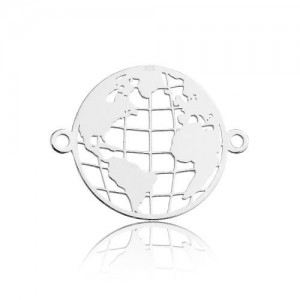Openwork connector pendant - globe*sterling silver AG 925*BL 642 - 0,4 mm