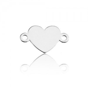 Connector pendant - small heart for engraving*sterling silver AG 925*BL 651 - 0,4 mm