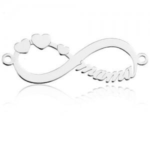 Connector pendant - infinity mom*sterling silver AG 925*BL 775 - 0,8 mm