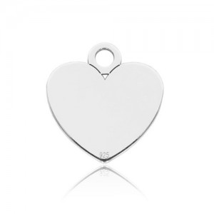 Pendant - heart for engraving*sterling silver AG 925*BL 978 - 0,4 mm