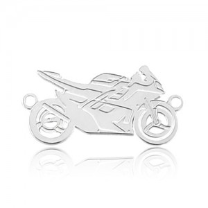 Connector pendant - motorcycle*sterling silver AG 925*BL 981 - 0,4 mm