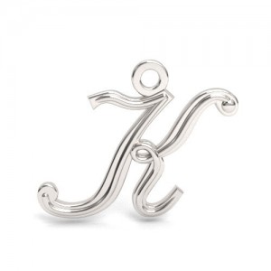 Pendant - decorative letter K*sterling silver AG 925*LETTER K