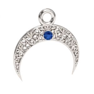 Colgante calado - luna con piedra Capri Blue*plata AG 925*S-CHARM 755 CAP