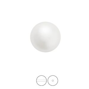 Cuentas de perlas, Round Pearl 1H MXM 6 cream, PRECIOSA