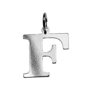 Colgante - letra F*plata AG 925*BL F - 0,4 mm