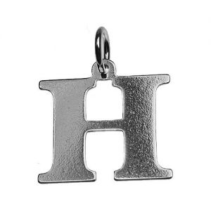 Colgante - letra H*plata AG 925*BL H - 0,4 mm