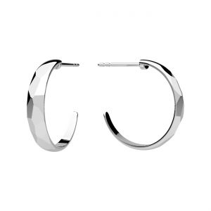 Pendiente de bot&oacute;n - facetado*plata AG 925*KLS ODL-01656 3,5x17,3 mm