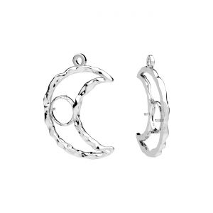 Colgante - luna, engaste para piedras naturales, cono 6 mm*plata AG 925*CON-1 OWS-01314 13,5x16 mm