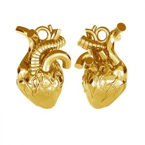 Colgante - coraz&oacute;n anat&oacute;mico fundici&oacute;n*lat&oacute;n*BRASS ODL-00118 10,8x17,3 mm