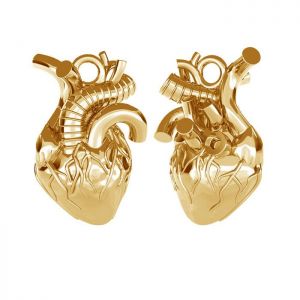 Colgante - coraz&oacute;n anat&oacute;mico fundici&oacute;n*lat&oacute;n*BRASS ODL-00118 10,8x17,3 mm