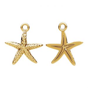 Colgante - estrella de mar*lat&oacute;n*BRASS ODL-00070 14,5x15,5 mm