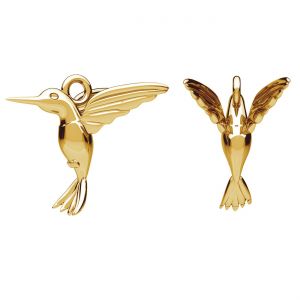 Colgante - colibr&iacute;*lat&oacute;n*BRASS ODL-00058 14,5x15 mm