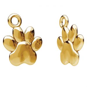 Colgante - pata de perro*lat&oacute;n*BRASS ODL-00004 10x12 mm