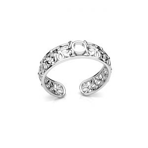 Anillo universal con engaste para piedras naturales redondas de 6 mm*plata AG 925*U-RING OWS-01358 5,4x20,0mm