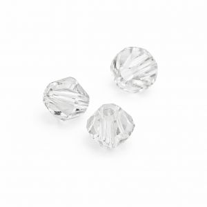 Cuenta bicono facetada 4,0 mm Crystal - BICONE BEAD 4 MM PRIMERO CRYSTAL
