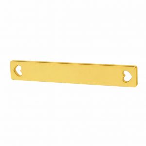 Conector colgante - placa rectangular*plata AG 925*LKM-2031 - 0,50 4x24 mm