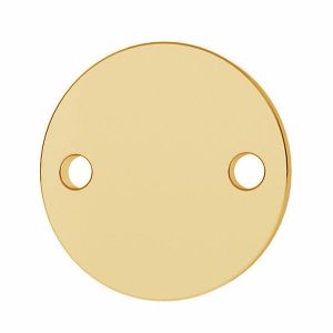Colgante conector - placa de grabado redonda*lat&oacute;n*BRASS LKM-2004 - 0,50 19x19 mm
